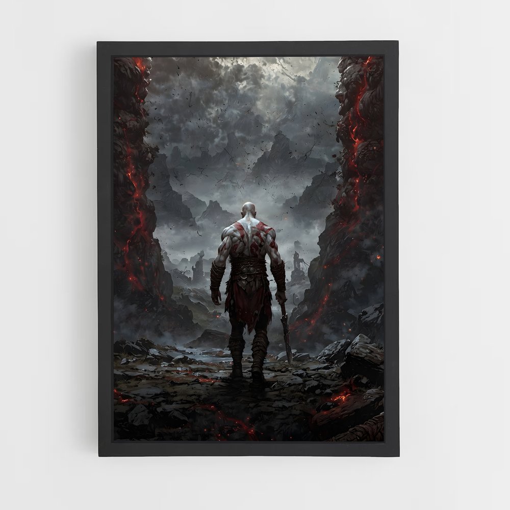 Poster Feu et Fureur – affiche God of War (vue 2)